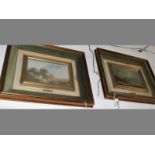 A PAIR OF LANDSCAPES, WATERCOLOUR ON PAPER, SIGNED D. TARTAGLIA, 20 by 31cm