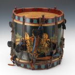 World War II Royal Air Force Drum, ca. 1941 15" x 15"Polychromed brass and wood, rope-tuned drum