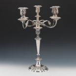 Gorham Silver Plate Large Five LIght Convertible Candelabrum, ca, Early 20th Century  19-1/4"T