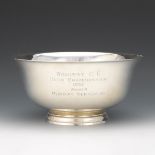 Reed & Barton Sterling Silver Paul Revere Reproduction Trophy Bowl 5" x 10" DA Paul Revere