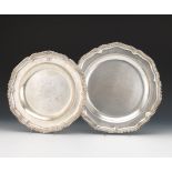 Tiffany and Co. Two Silver Soldered Trays, ca. 20th Century  14"D and 12"DScalloped shape larger