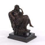 Bronze Sculpture of Classical Biblical Beauty Judith, ca. 19th Century  16-1/2" x 12" x 8-3/4"Cast