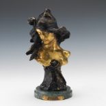 Alfred Jean Foretay (French, 1861 - 1944) 13" x 7-1/4""Salome". Patinated bust of Salome with bright