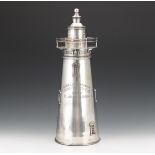 International Silver Company Monumental Silver Plated Boston Lighthouse Cocktail Shaker, ca. 1930