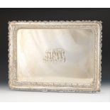 Gorham Silver Co. Silver Soldered Large Serving Tray, ca. Early 20th Century  24" W x 18"T Wide "