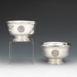 Two Currier & Roby Sterling Silver Paul Revere Reproduction Trophy Bowls 3-3/8" x 6"Two sterling