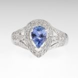 Ladies' Tanzanite and Diamond Ring