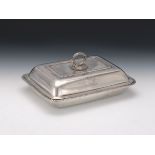 George III Sterling Silver Convertible Covered Casserole Dish, by Thomas Robins, London, Marked 1809