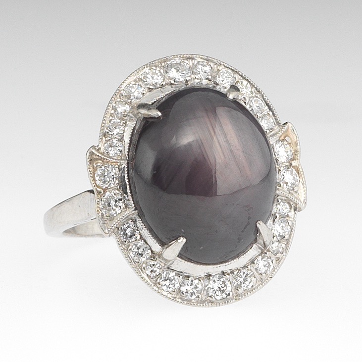 Ladies' Star Sapphire and Diamond Ring