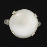 Ladies' Gold, Diamond and Mabe Pearl Ring