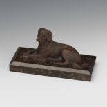 Bronze Figurine of a Recumbent Dog