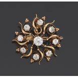 Ladies' Gold and Diamond Pin Brooch/Pendant