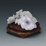 Carved Lavender Jade Flower