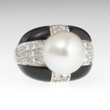 South Sea Pearl and Diamond Ring