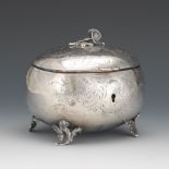 Austro Hungarian 800 Silver Sugar Caddy, ca. 1872-1922