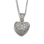 Ladies' Roberto Coin Italian Gold an Diamond Heart Pendant of Chain