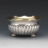 Bigelow Kennard & Co. Sterling Silver and Gold Washed Footed Bowl