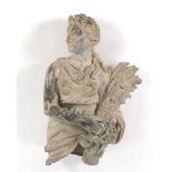 Patinated Brass Half Body Sculpture of Demeter