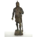 Patinated Brass Sculpture of a Young Persian Soldier