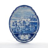 Large Blue and White Porcelain Plaque