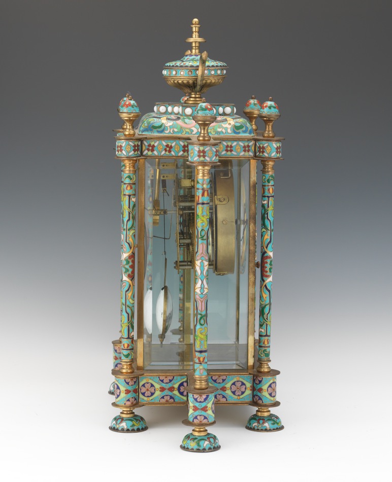 Chinese Export Cloisonne Clock - Image 7 of 9