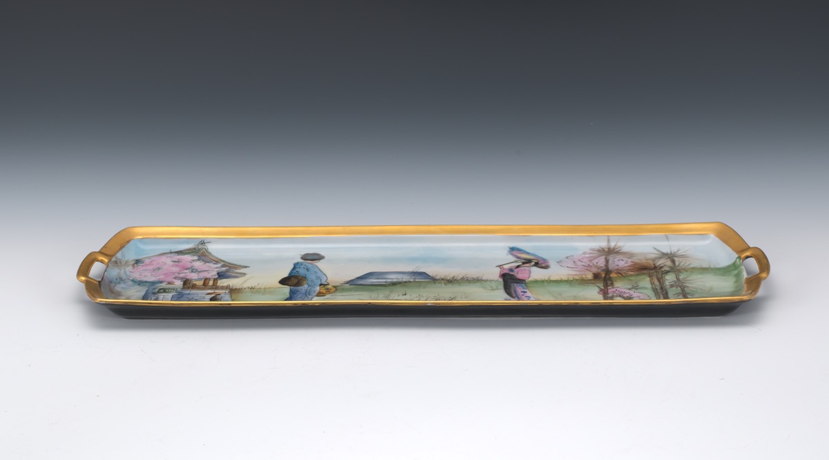 M & Z Austria Porcelain Japonesque Tray by Moritz Zdekauer, ca. 1884-1909 - Image 3 of 8