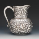 Gorham Repousse Water Pitcher, Late 19th Century