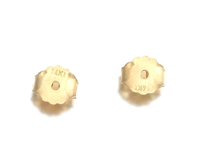 Pair of Saturn Style Gold Earrings - Image 6 of 6