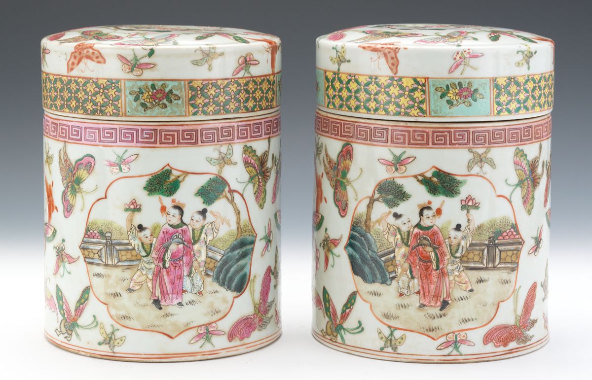 Two Porcelain Lidded Jars - Image 3 of 8