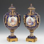 A Pair of French Porcelain Urns