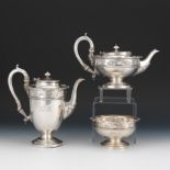 S.Kirk & Son Co. Sterling Silver Three-Piece Tea/Coffee Service, "Cornucopia" Pattern, Retailed by