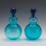 A Pair of Salviati Glass Decanters