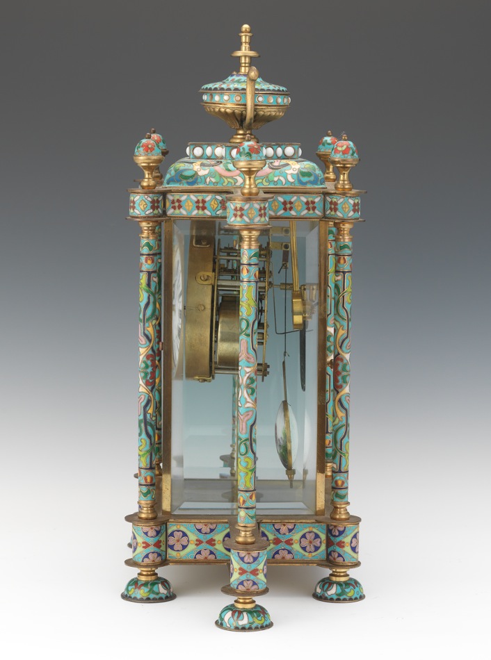 Chinese Export Cloisonne Clock - Image 4 of 9