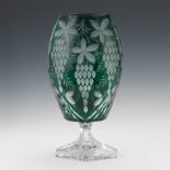 Intaglio Cut Glass Vase