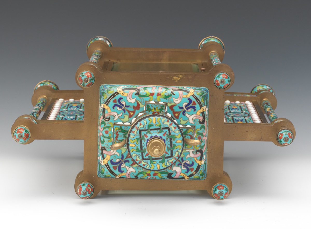 Chinese Export Cloisonne Clock - Image 8 of 9