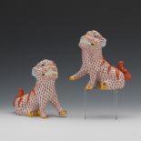 A Pair of Herend Foo Dogs