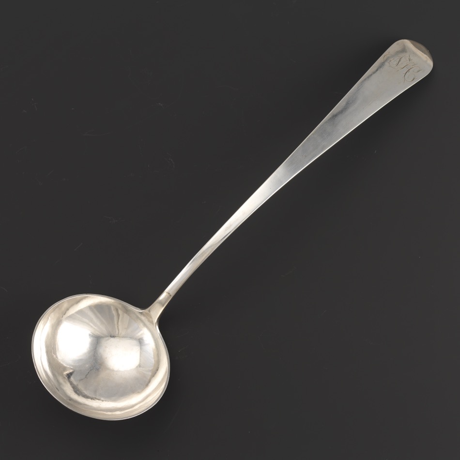 Rare Coin Silver Ladle by Charles Louis Boehme, Baltimore, Maryland, ca. Late 18th/Early 19th Centu - Image 2 of 4