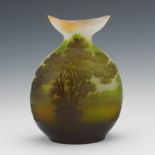 Galle Cameo Cut Glass Vase