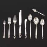 International Silver Co. Sterling Silver Extended Service for Twelve, "Royal Danish" Pattern, ca. 2