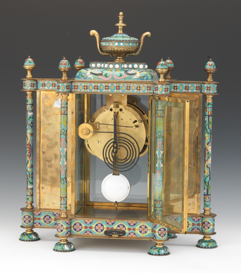 Chinese Export Cloisonne Clock - Image 6 of 9
