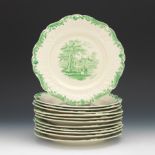 Twelve Ridgeways Humphrey's Clock Luncheon Plates, ca. 20th Century