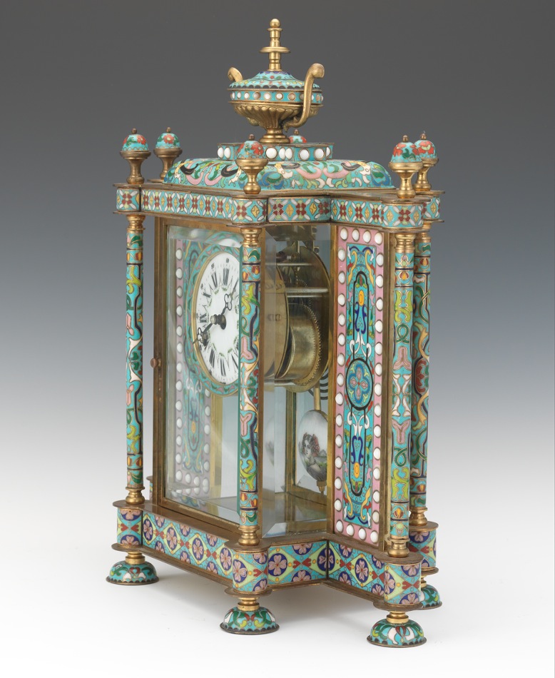 Chinese Export Cloisonne Clock - Image 3 of 9