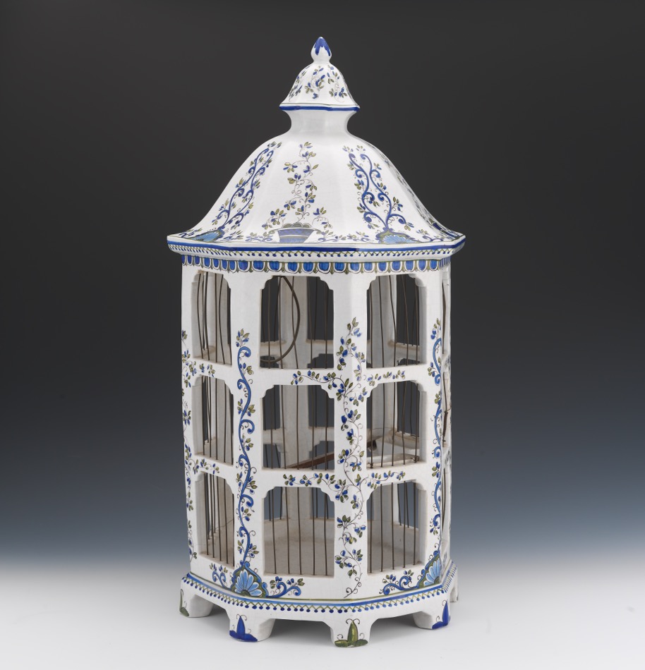 Delft Porcelain Birdcage - Image 5 of 8