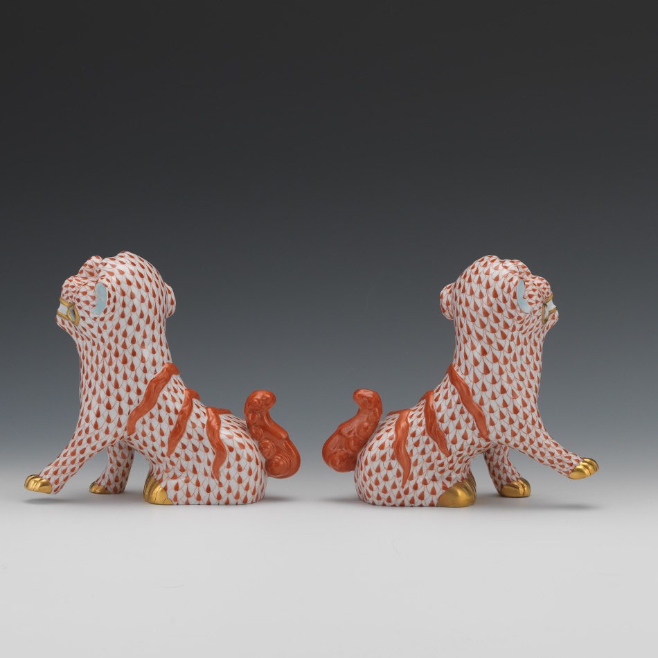 A Pair of Herend Foo Dogs - Image 4 of 8