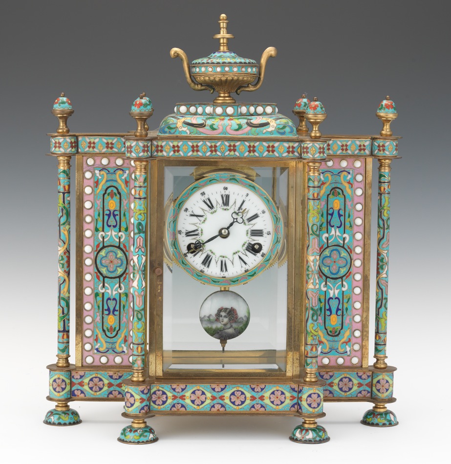 Chinese Export Cloisonne Clock