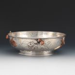 Whiting Aesthetic Movement Sterling Silver and Copper Mixed-Metals Dish, Late 19th Century