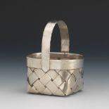 Cartier Sterling Silver Hand Made Basket