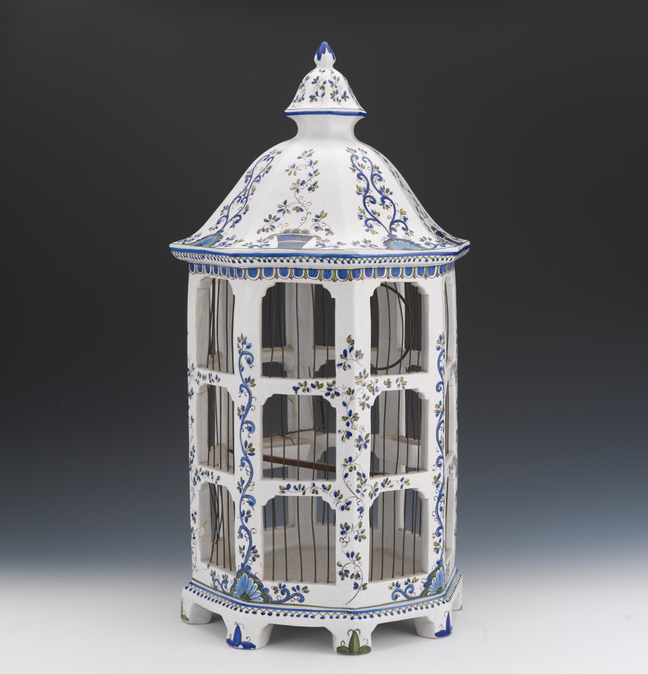 Delft Porcelain Birdcage - Image 4 of 8