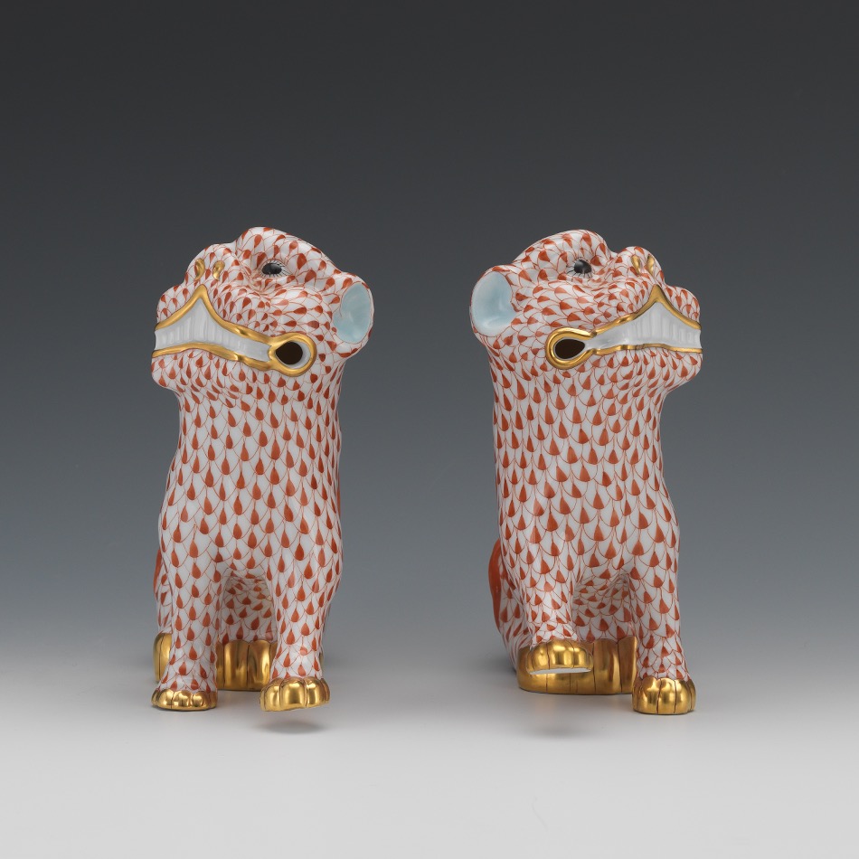A Pair of Herend Foo Dogs - Image 3 of 8