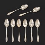 Set of Eight Gorham Steling Silver Tea Spoons in Presentation Box, ca. Last Quarter 19th Century